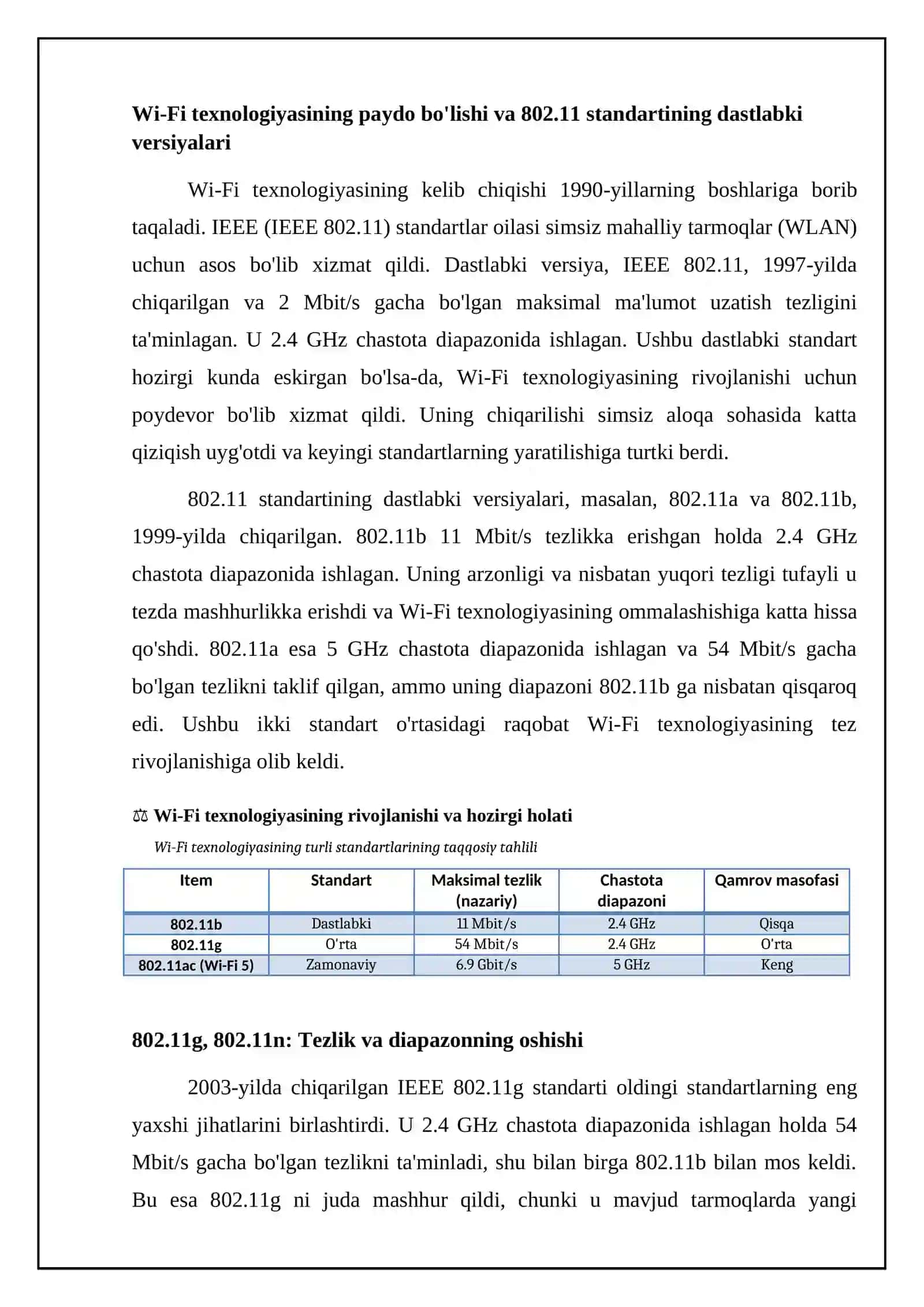 Wi-Fi texnologiyasining rivojlanishi va zamonaviy holati 4