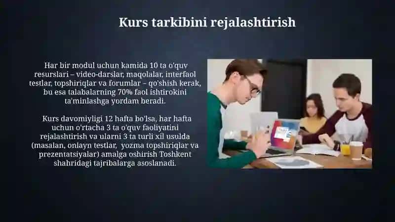 LMS Moodle kurs tayyorlash 4