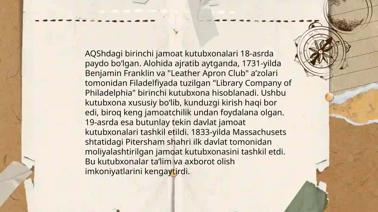 Uyg’onish davrida AQSh va Angliyada kutubxonalari 4