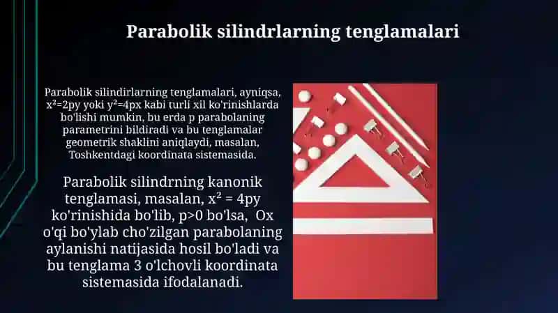 Eliptik paraboloid tenglamasi 4