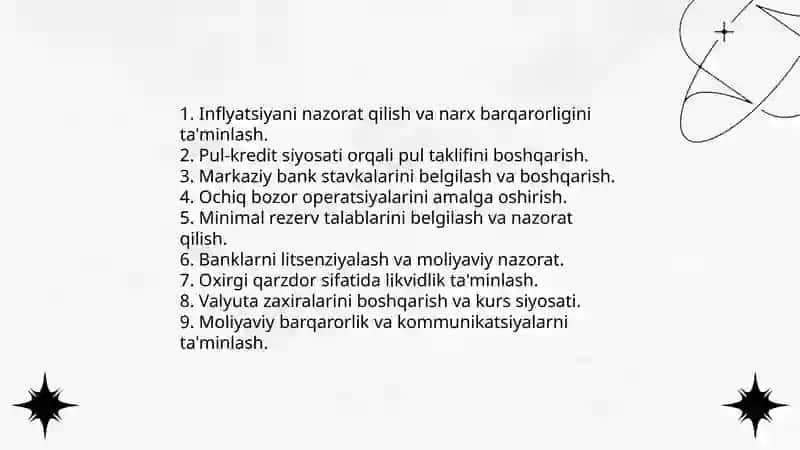 Monitar siyosat haqida tushuncha 4
