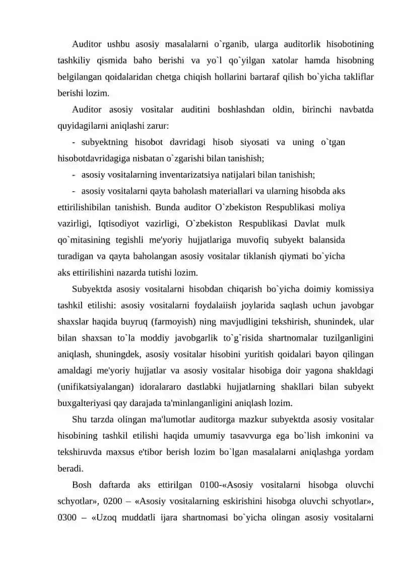 Asosiy Vositalar Harakati Auditini Tashkil Etish 4