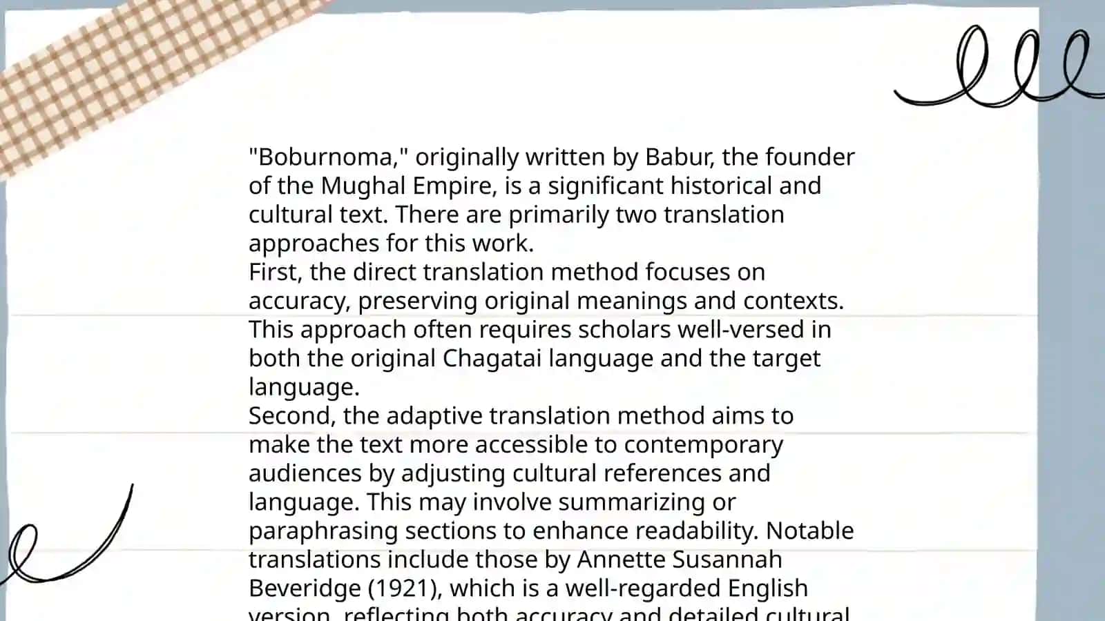 Analysis of the translations of “Boburnoma” 4