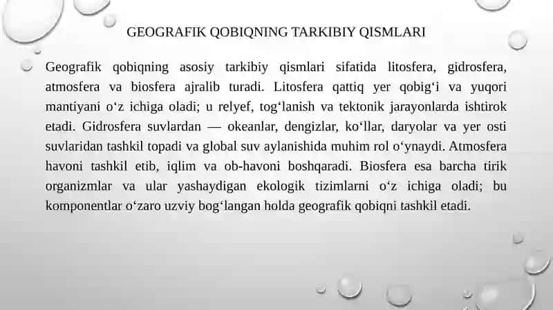 Yerning geografik qobig'i 4