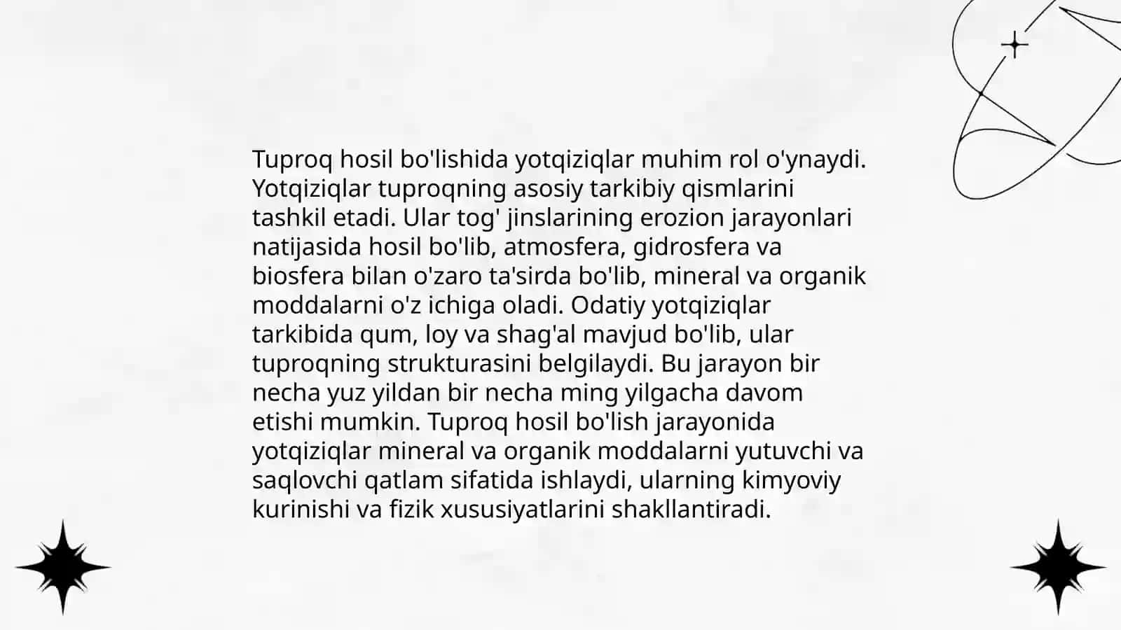 Tuproq hosil qiluvchi omillar 4