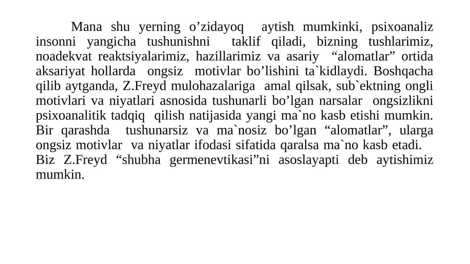 Shaxs nazariyalarini psixodinamik yo‘nalishi 4