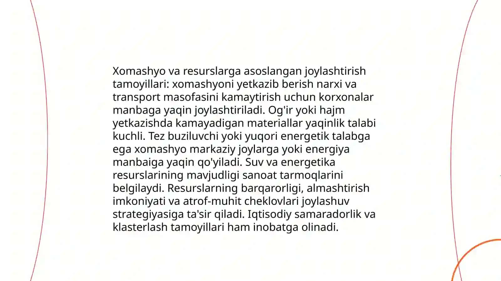 Sanoat tarmoqlarini joylashtirish 4