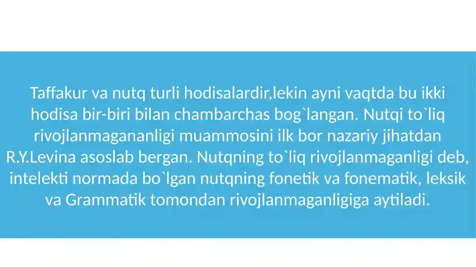 Nutqiy tafakkur rivojlanish muammolari 4