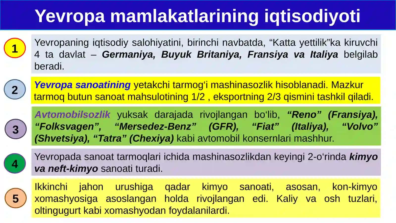 Yevropamamlakatlarining iqtisodiyoti 4