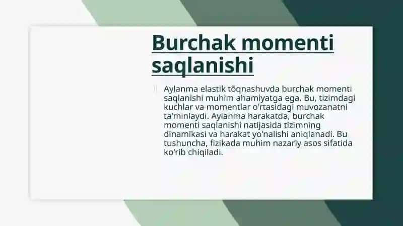 Aylanma elastik tõqnashuvda burchak momentini saqlanishini virtual õrganish 4