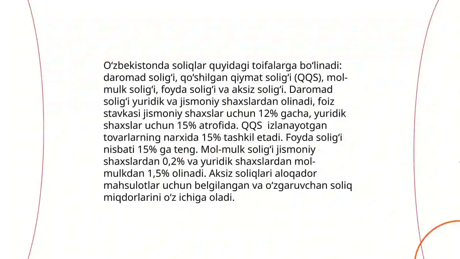 O'zbekistonda soliq tizimi va uning xususiyatlari 4