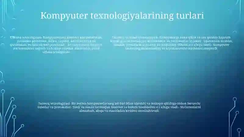 Kompyuter Texnologiyalari 4