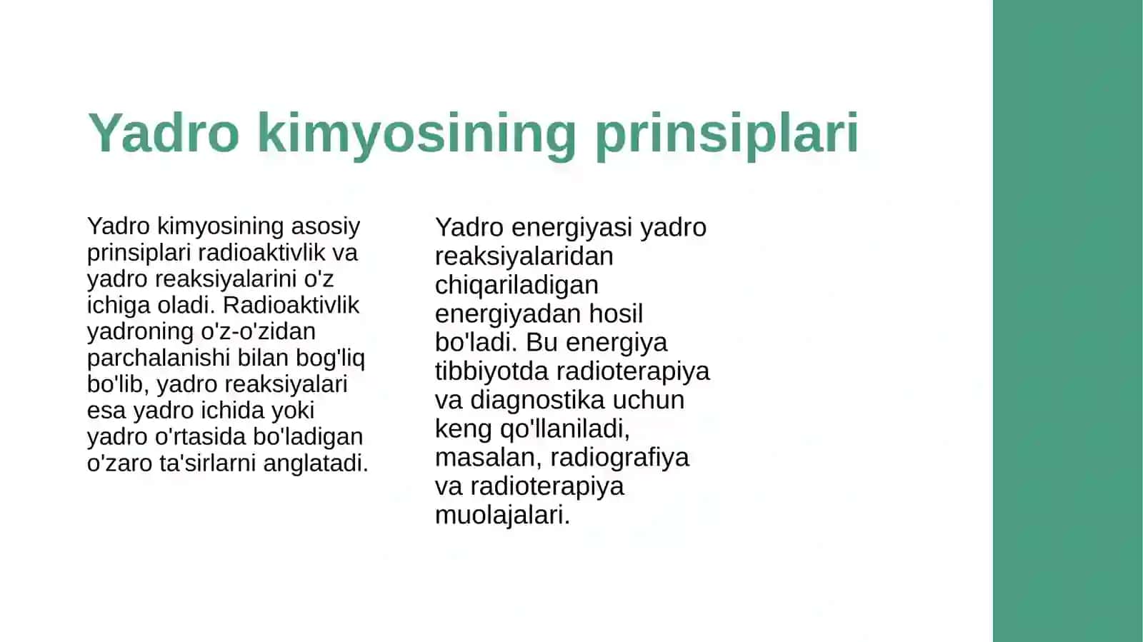 Yadro kimyosining tibbiyotdagi òrni 4