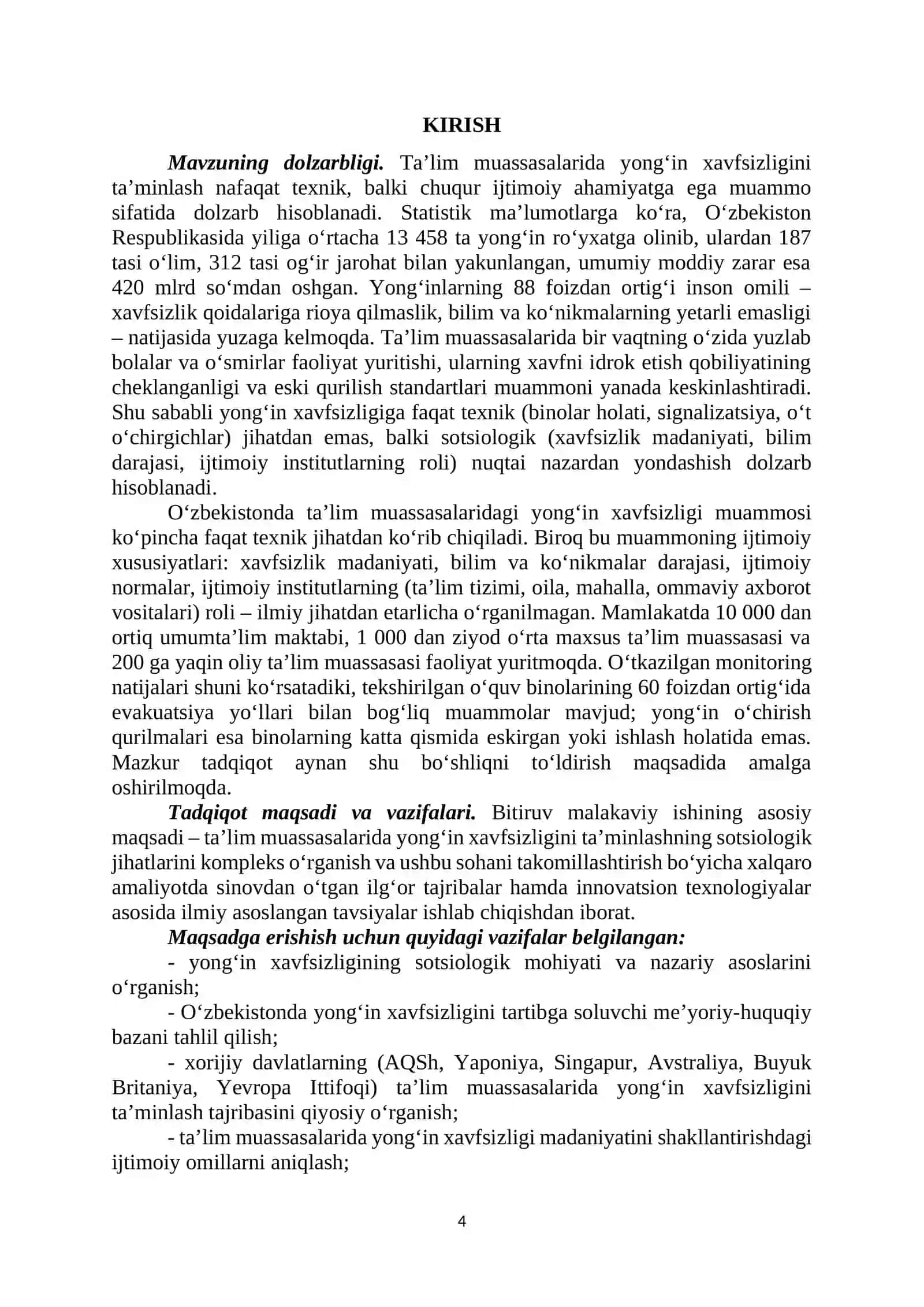 BMI. Hayot faoliyati xavfsizli fani 4