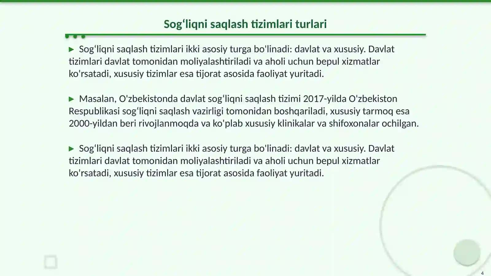 Sog‘liqni saqlash tarmog‘i 4