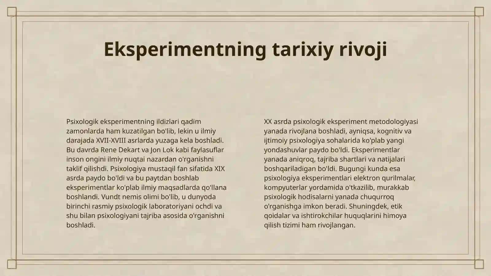 PSIXOLOGIK EKSPERIMENT ASOSLARI 4