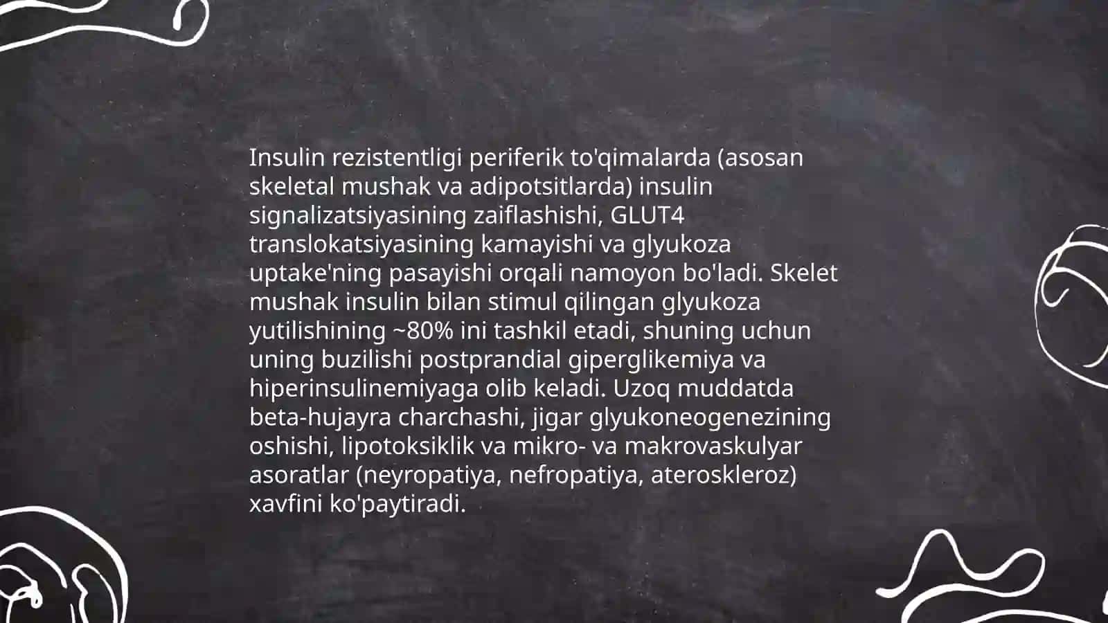 Karbonsuvlar almashinuvi buzilishlarining ahamiyati 4