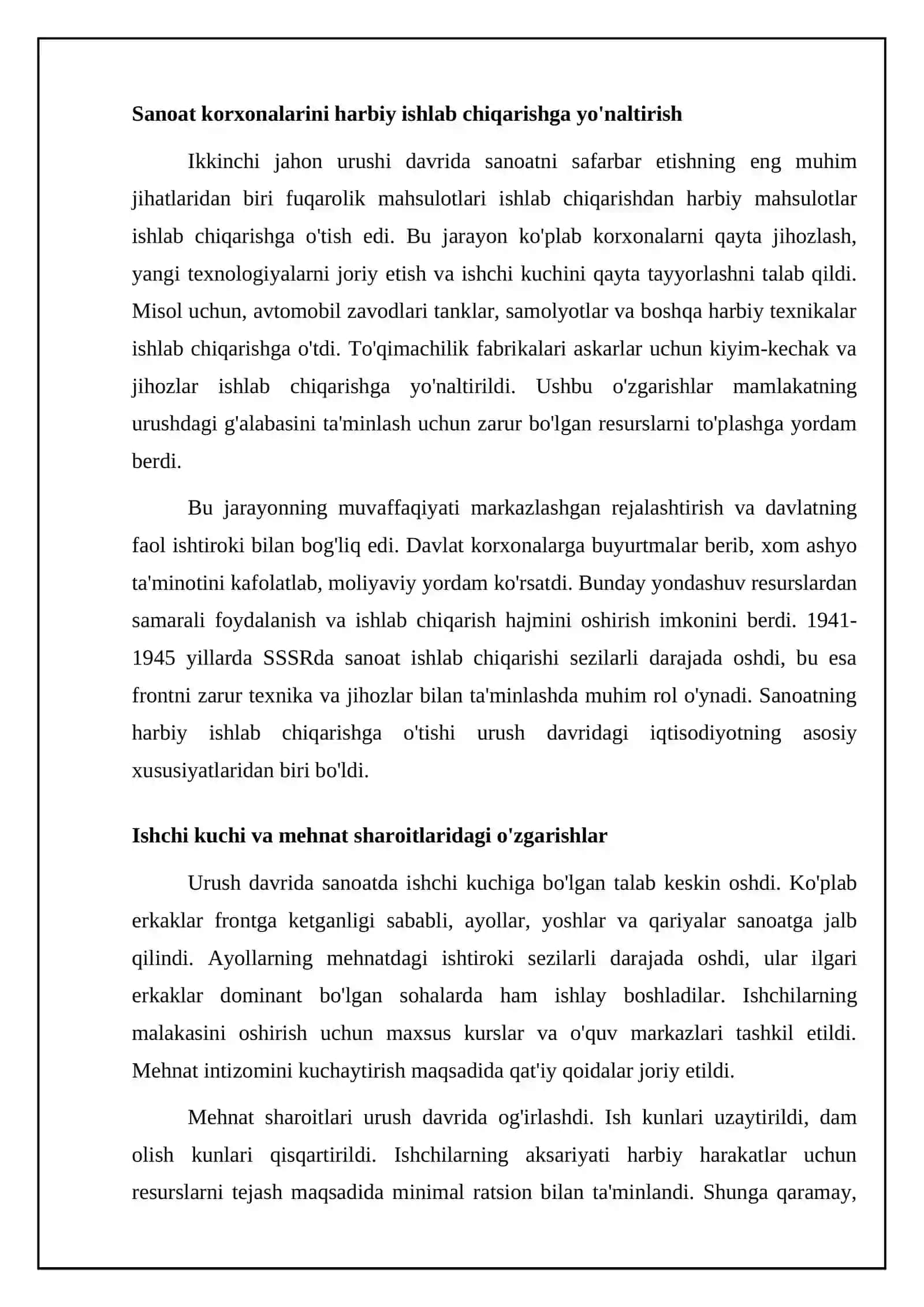 Ikkinchi jahon urushi davrida sanoat 4