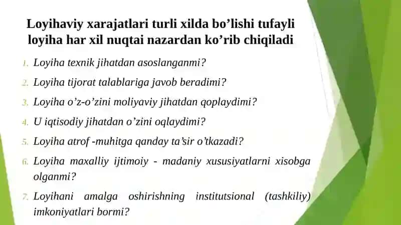 INVESTITSIYALARNING LOYIHAVIY TAHLILI 4