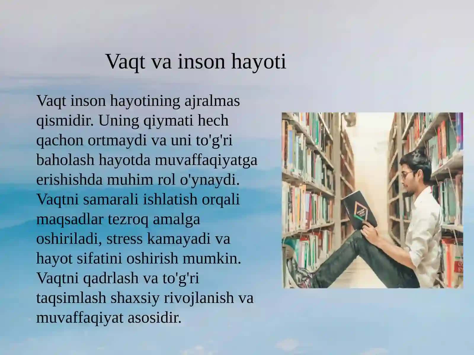 Vaqt bebaho ne’mat 4