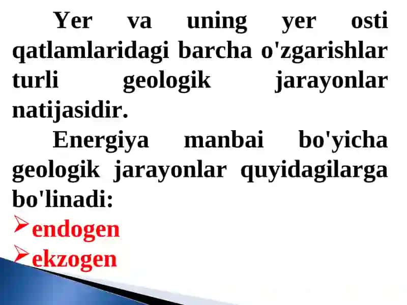Endogen Jarayonlar: Magmatizm, Metamorfizm Jarayonlar 4