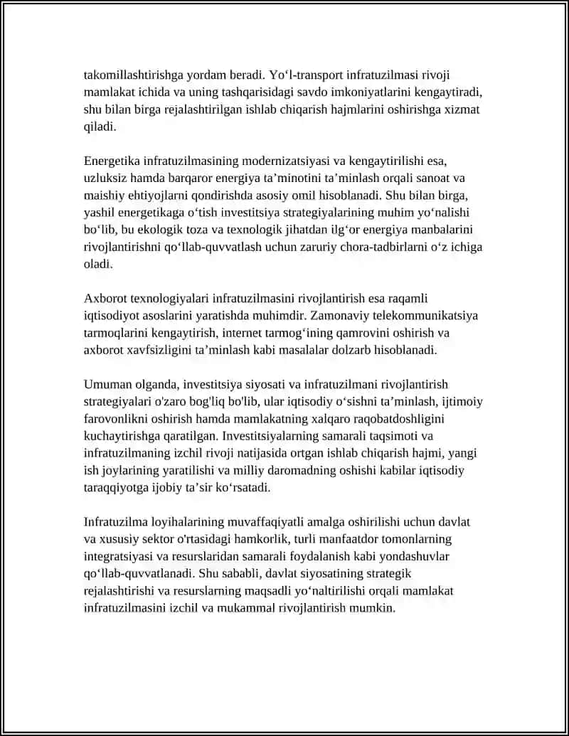 INVESTITSIYA FAOLIYATIVA INFRATUZILMA 4