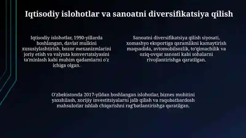 Rivojlanishning “Oʻzbek modeli” 4