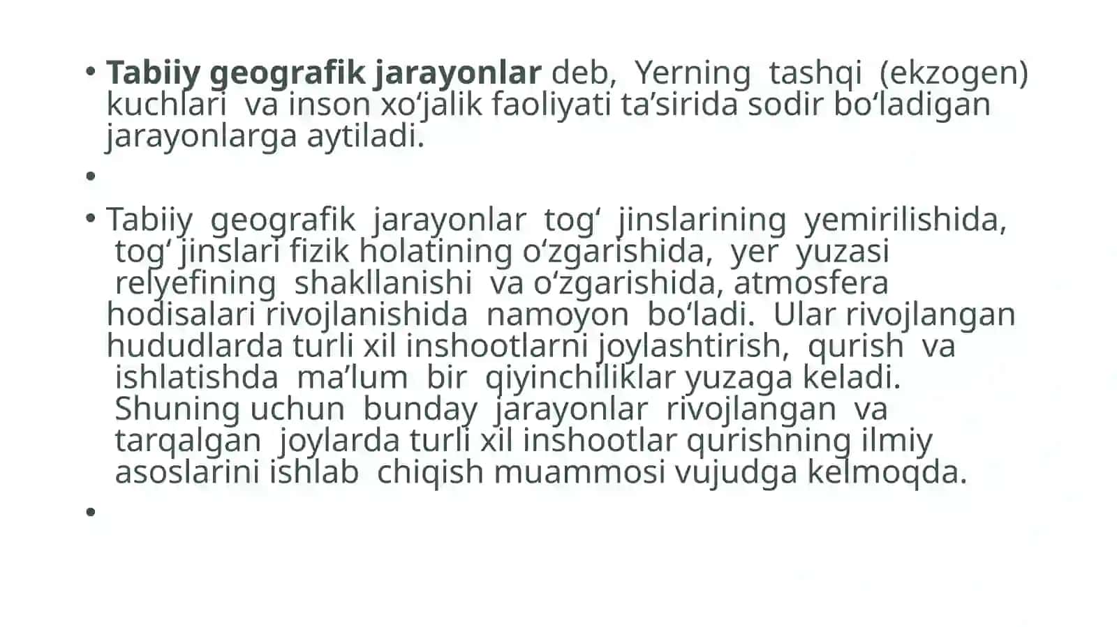 Mineral hosil qiluvchi ekzogen jarayonlar 4
