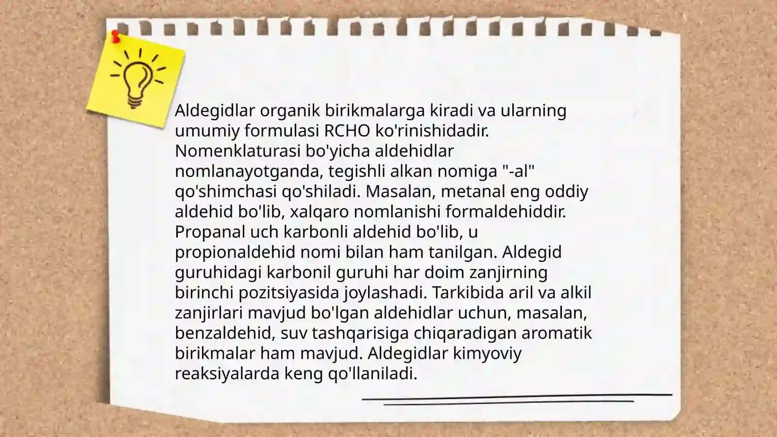 Aldegidlarning funksiynallik tahlili 4