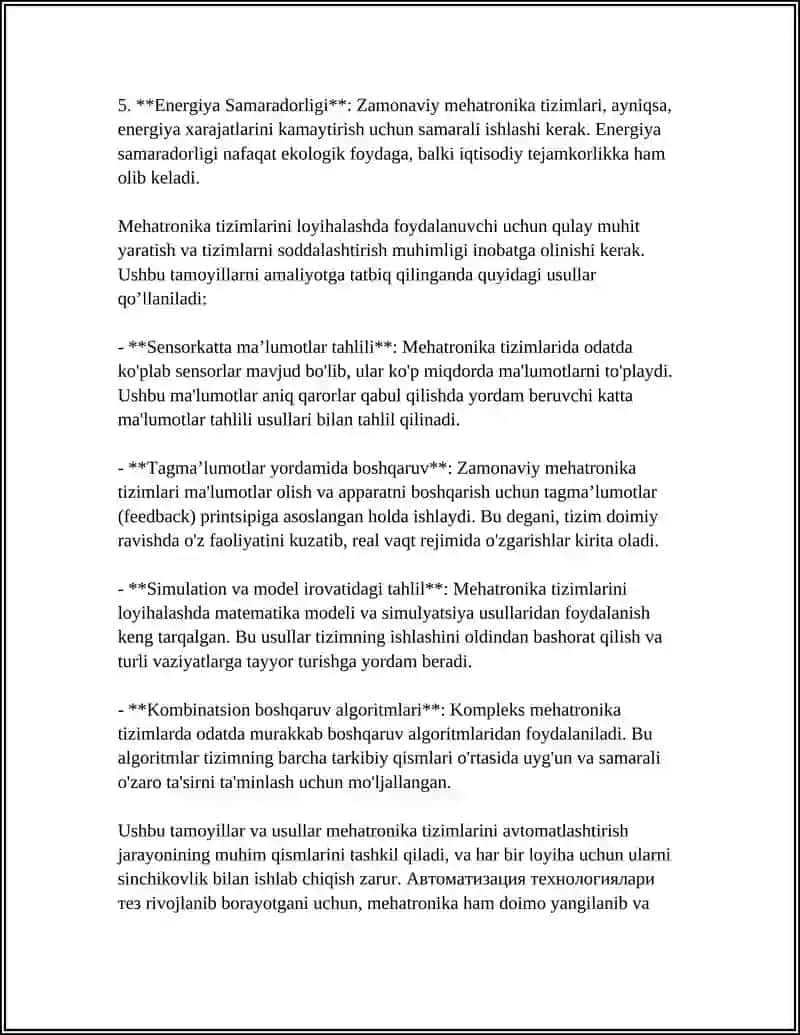 ISHLAB CHIQARISH KORXONALARIDA LOYIXALASHDA MEHATRONIKA VA ROBOTA TEXNIKA JIHOZLARI QO'LLASH 4