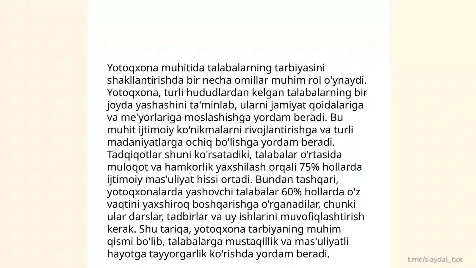 Yotoqxonalarda Tarbiyaviy Ishlar 4
