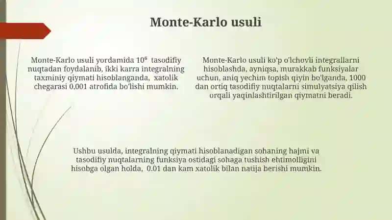 Ikki karrali integrallarni taqribiy hisoblash 4