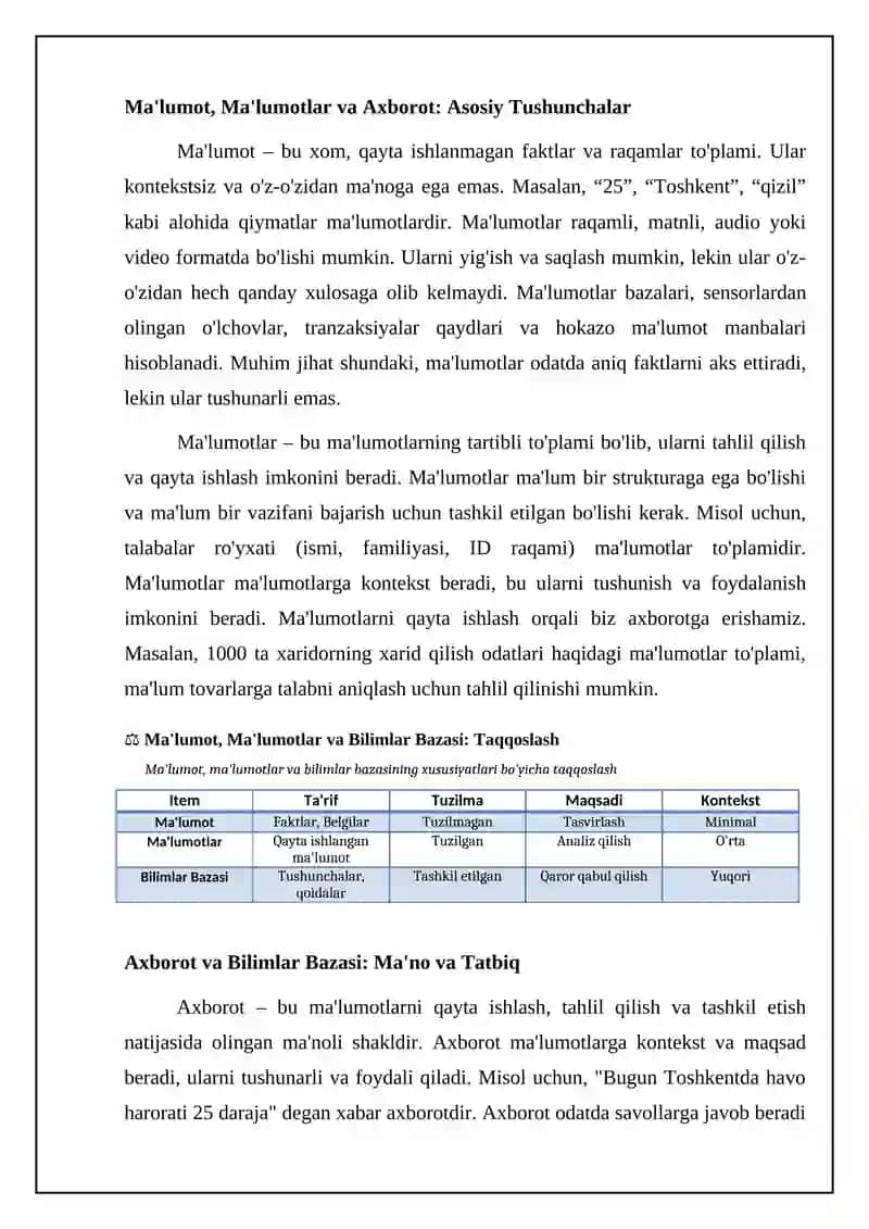 Malumot axborot va bilimlar bazasi 4