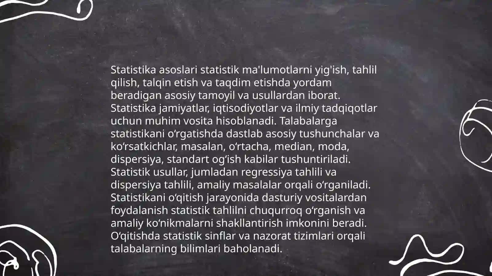 Ma'lumotlar bilan ishlash matematika o'qitish metodikasi 4