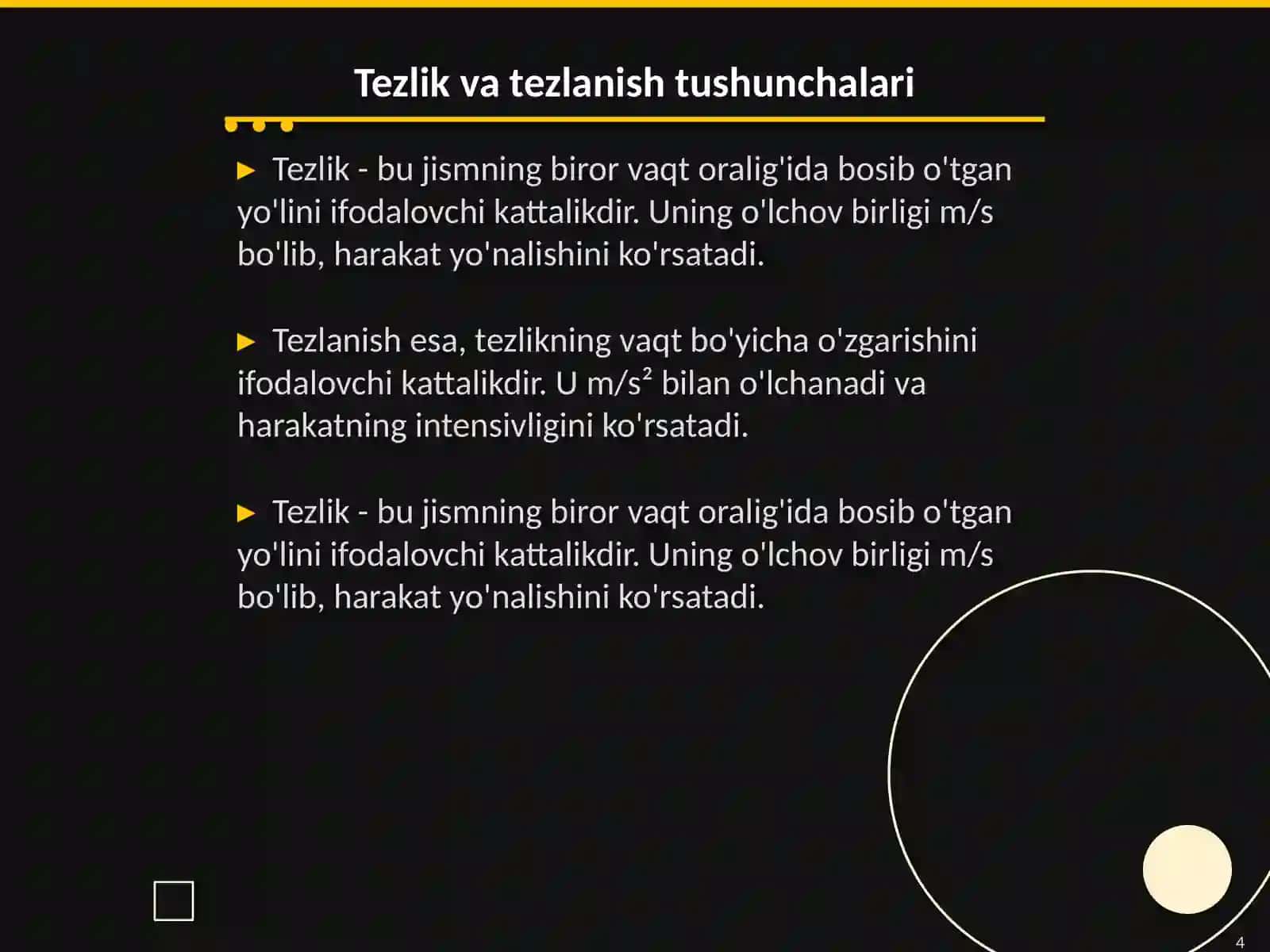 Akseleratsiya nazariyalari 4