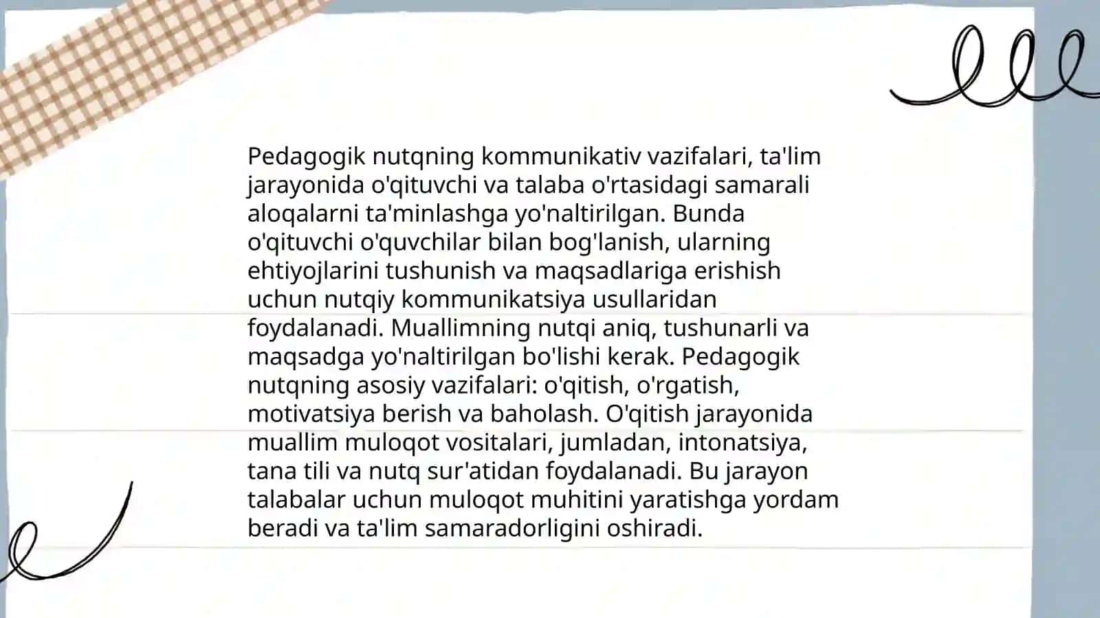 Pedagogik nutqning o'ziga xosliklari 4