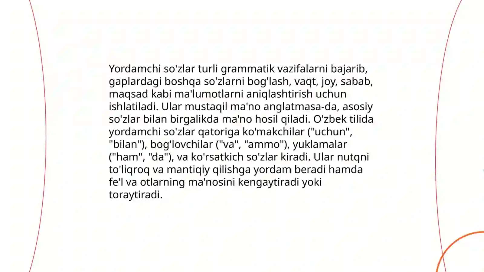 Mustaqil so'zlar haqida umumiy tushuncha 4