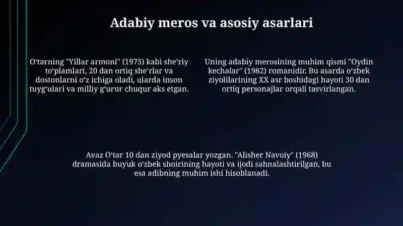 Avaz O'tar hayoti va ijodi 4