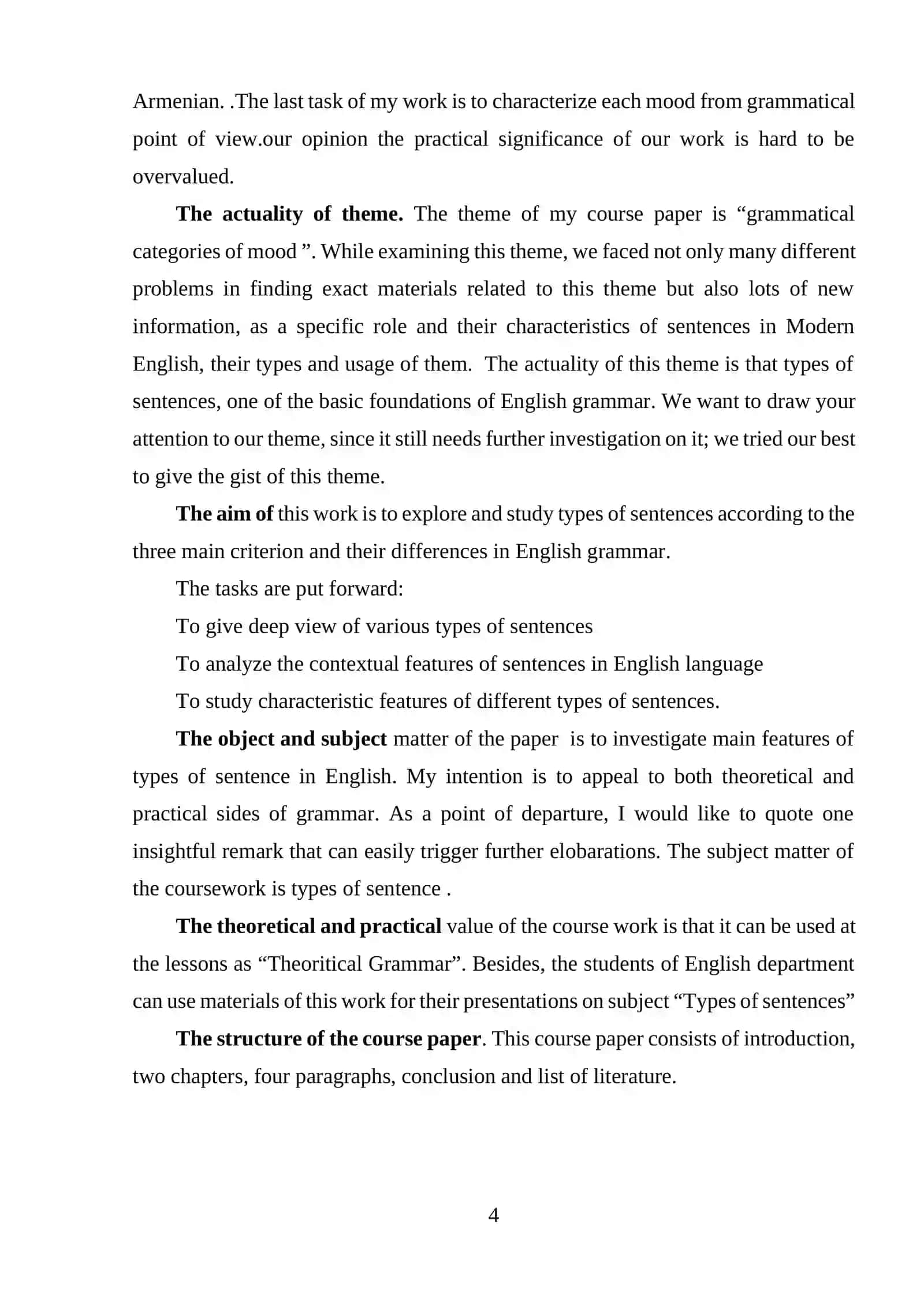 Verb. The Categories of Voice Mood in English and Armenian 4