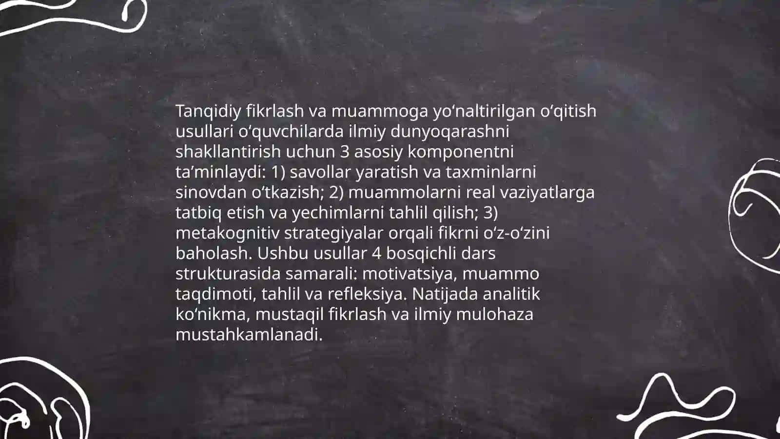Oʻquvchilarning ilmiy dunyo qarashlarini shakllantirish va aqliy tarbiya 4