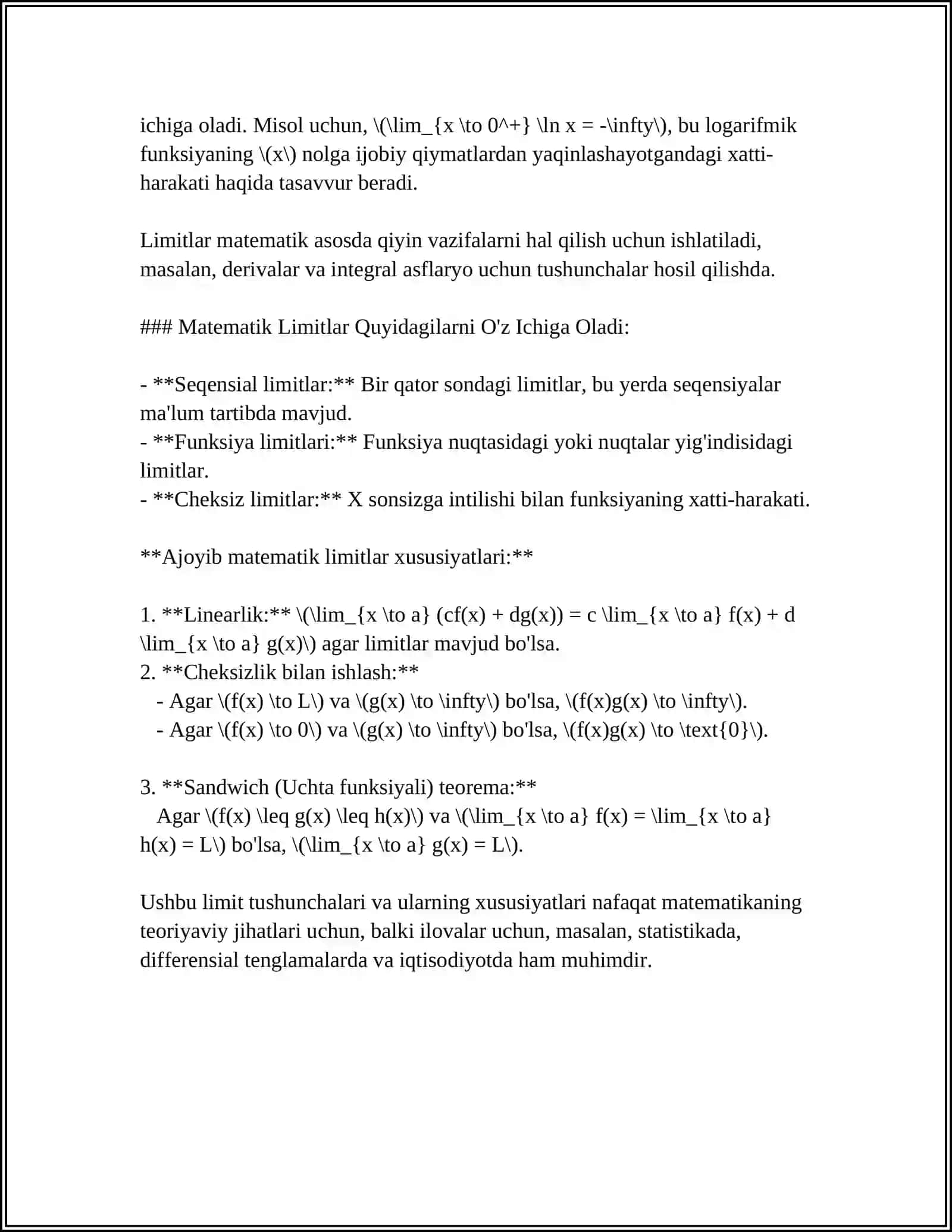 AJOYIB LIMITLAR 4