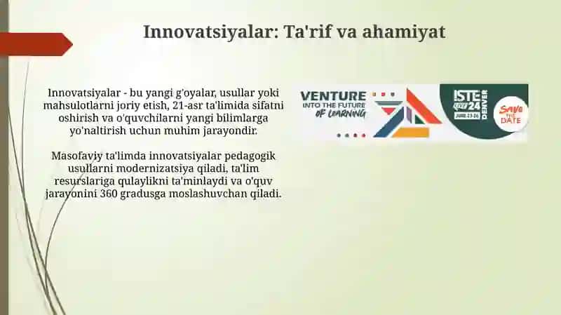 Masofaviy ta'limda innovatsiyalarning roli 4