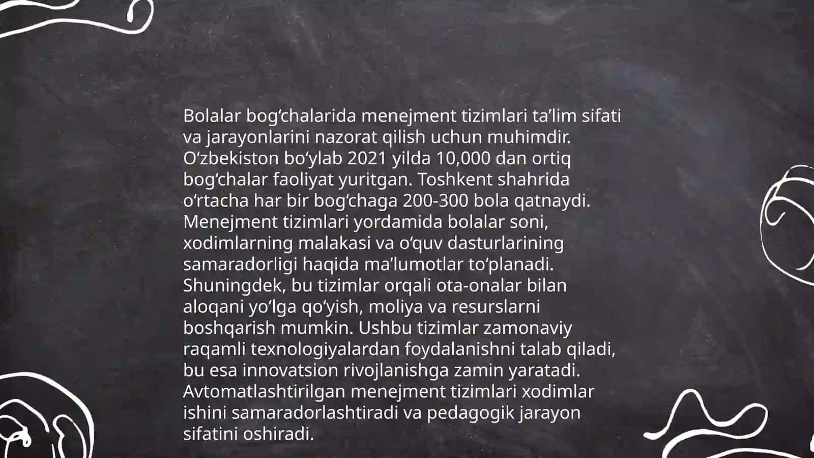 Maktabgacha ta’limda menementning tutgan orni 4