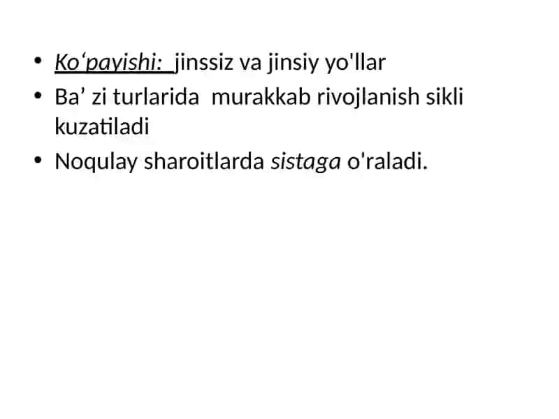 SODDA HAYVONLAR (PROTOZA) TIPI 4
