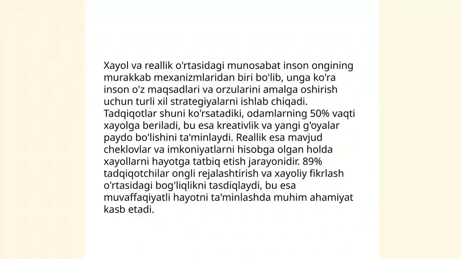 Xayol haqida tushuncha 4