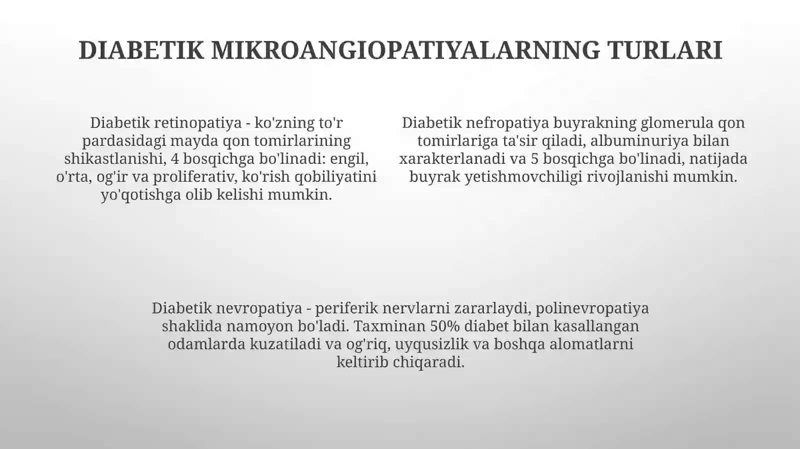 Diabetik mikroangipatiyalar 4