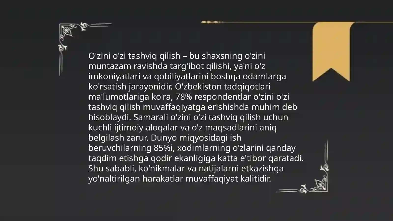 O'zini Anglash va Qabul Qilish 4