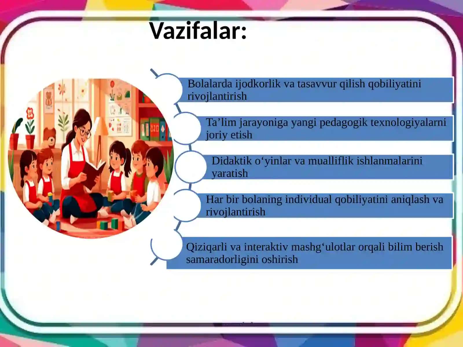 “ENG YAXSHI IJODKOR-IXTIROCHI TARBIYACHI” nominatsiyasida tayyorlagan TAQDIMOTI 4