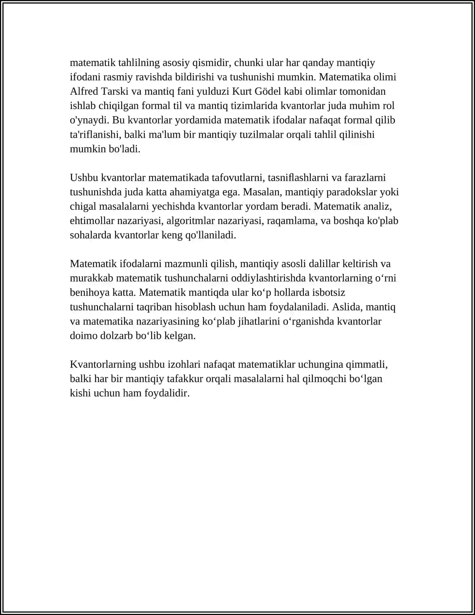 KVANTORLAR HAQIDA TUSHUNCHA VA ULARNING TATBIQI 4