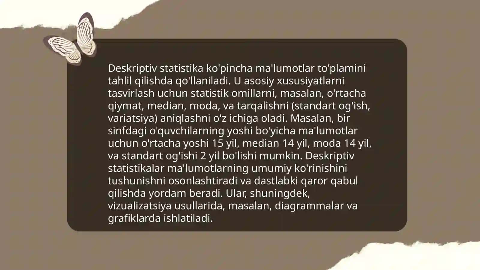 MS Excel dasturida statistik funksiyalardan foydalanish 4
